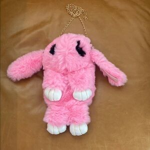 Pink Plush Bunny purse